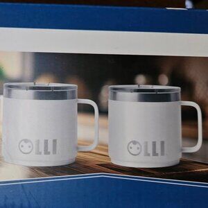 OLLI 10oz Insulated Coffee Cup, set of 2 NIB